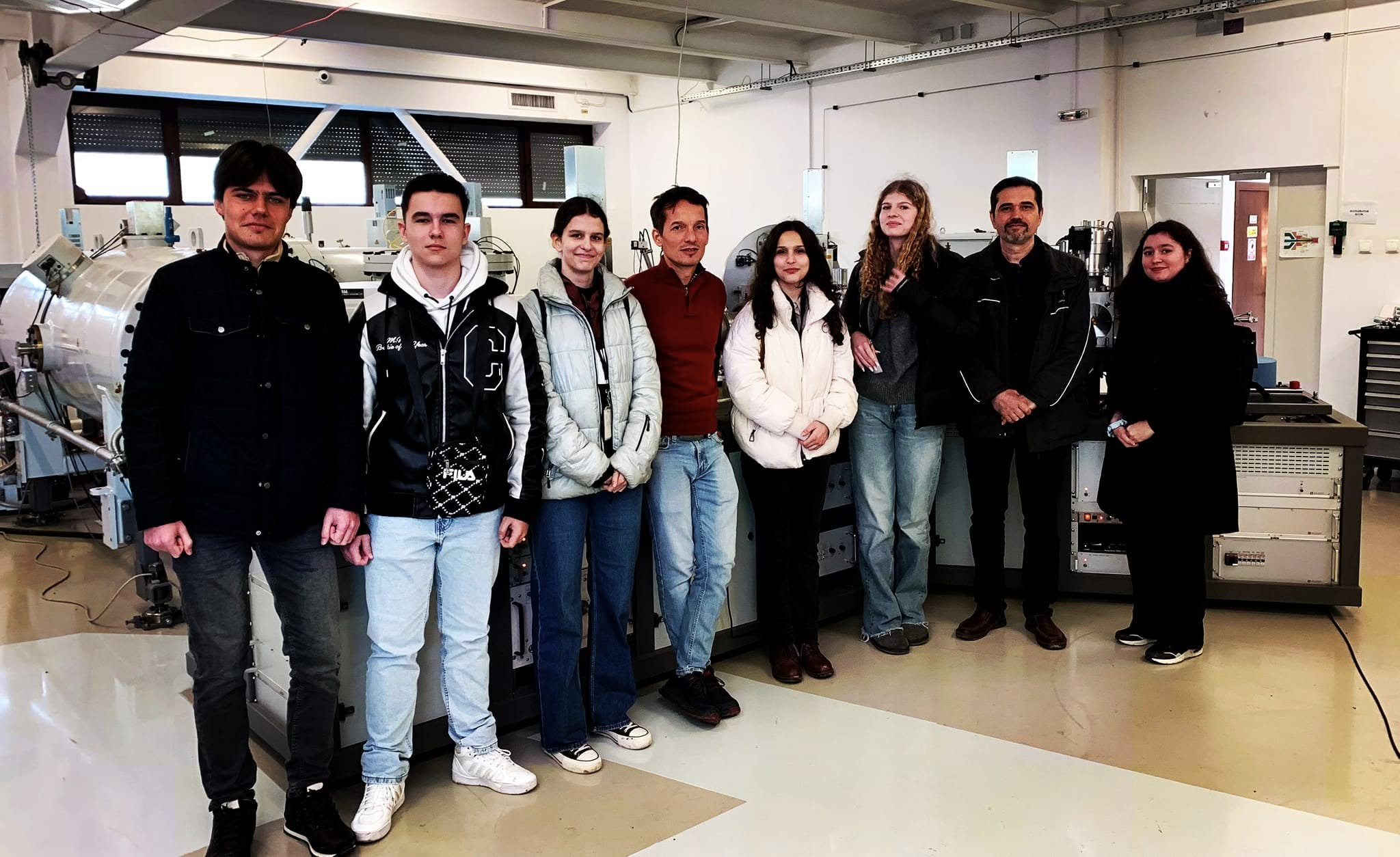 Students during an AMS lab tour