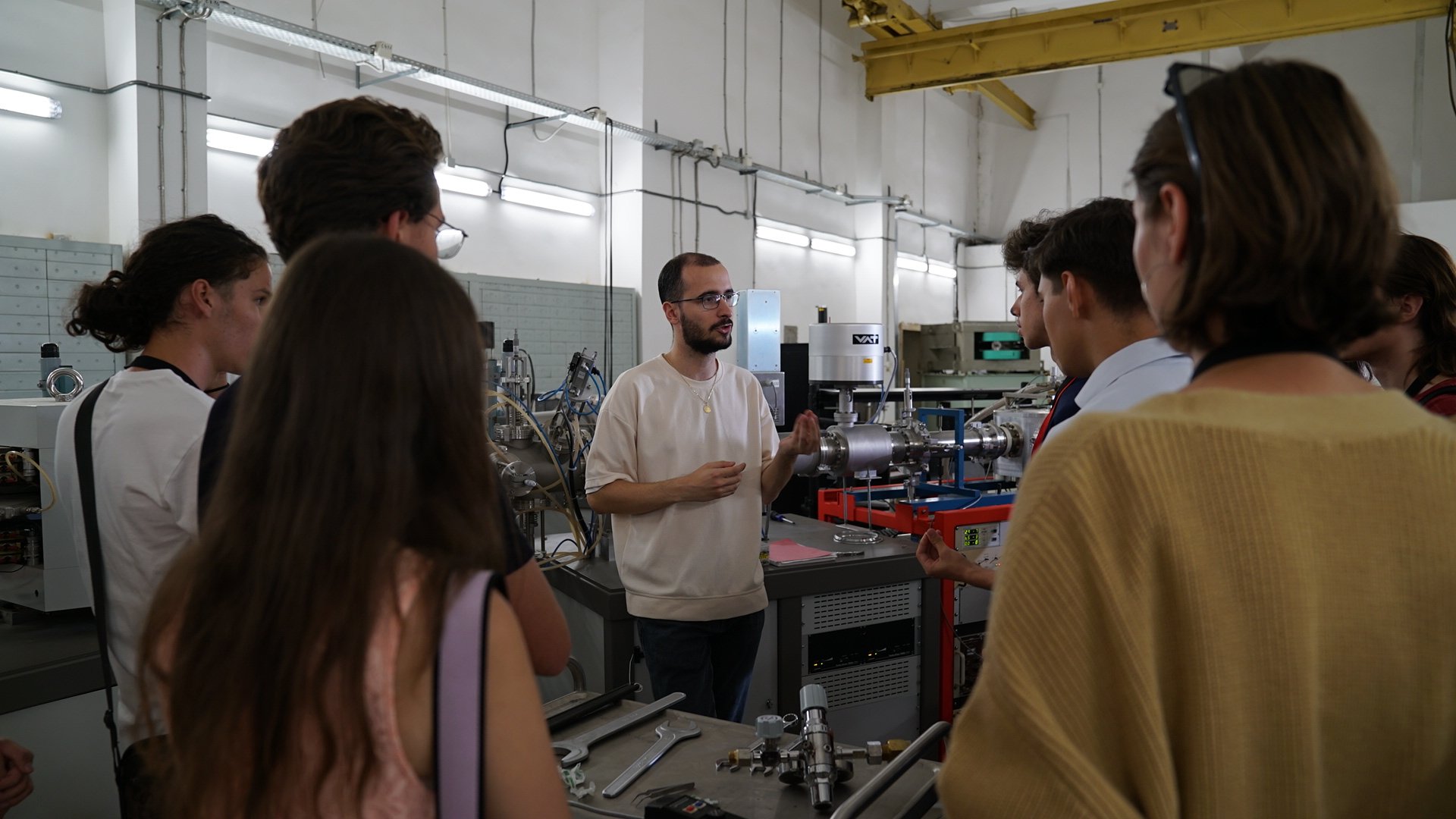 Students during a lab tour