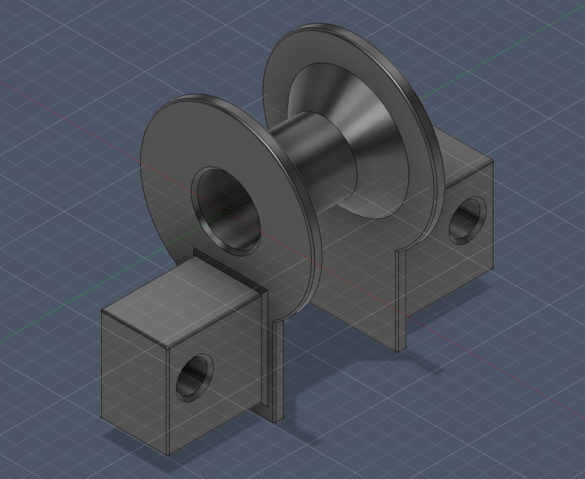 3D CAD model of a printed coil holder for the DFNA accelerator model