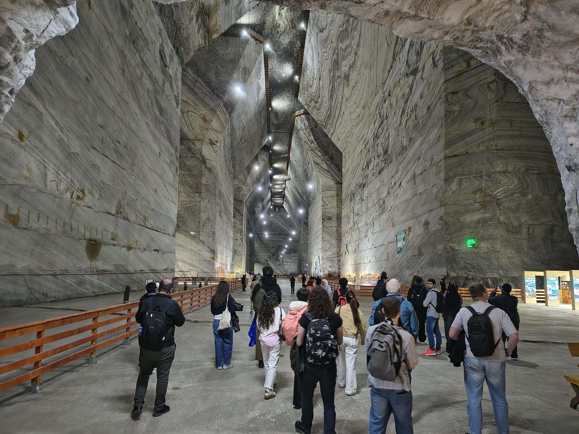 Trainees entering the underground ultra-low-background laboratory, 125 km north of Măgurele