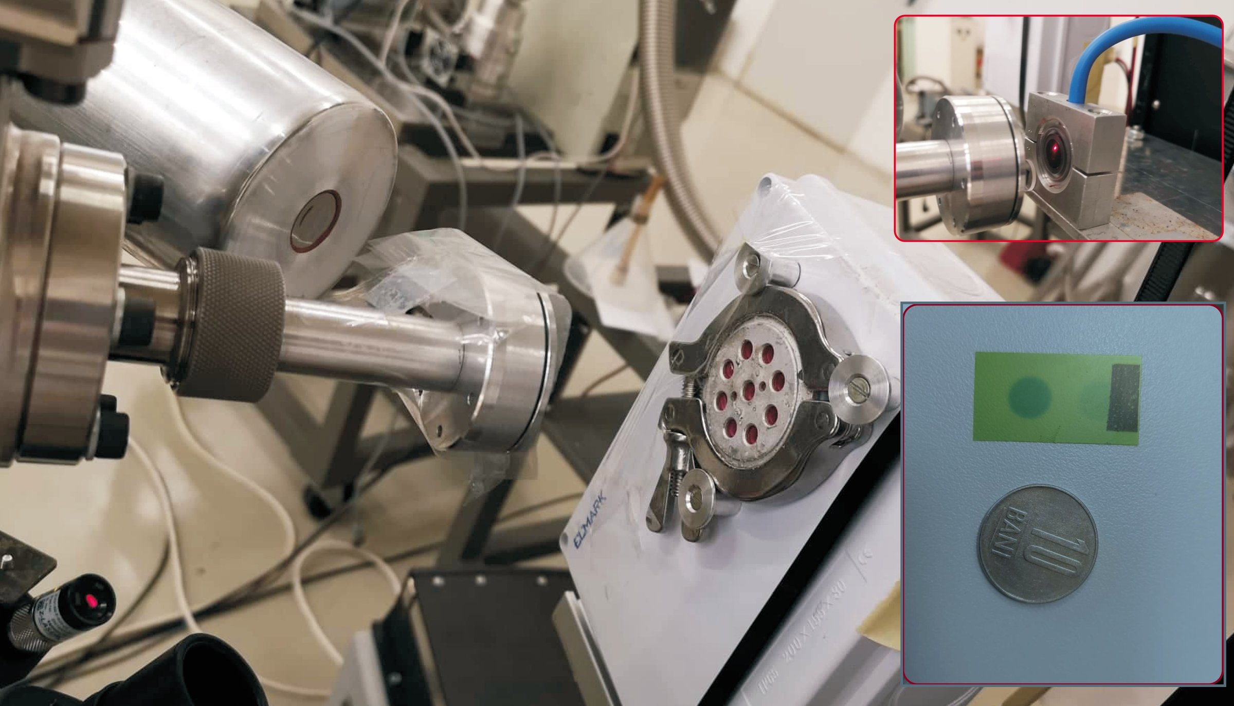 Materials modification and dosimetry setup