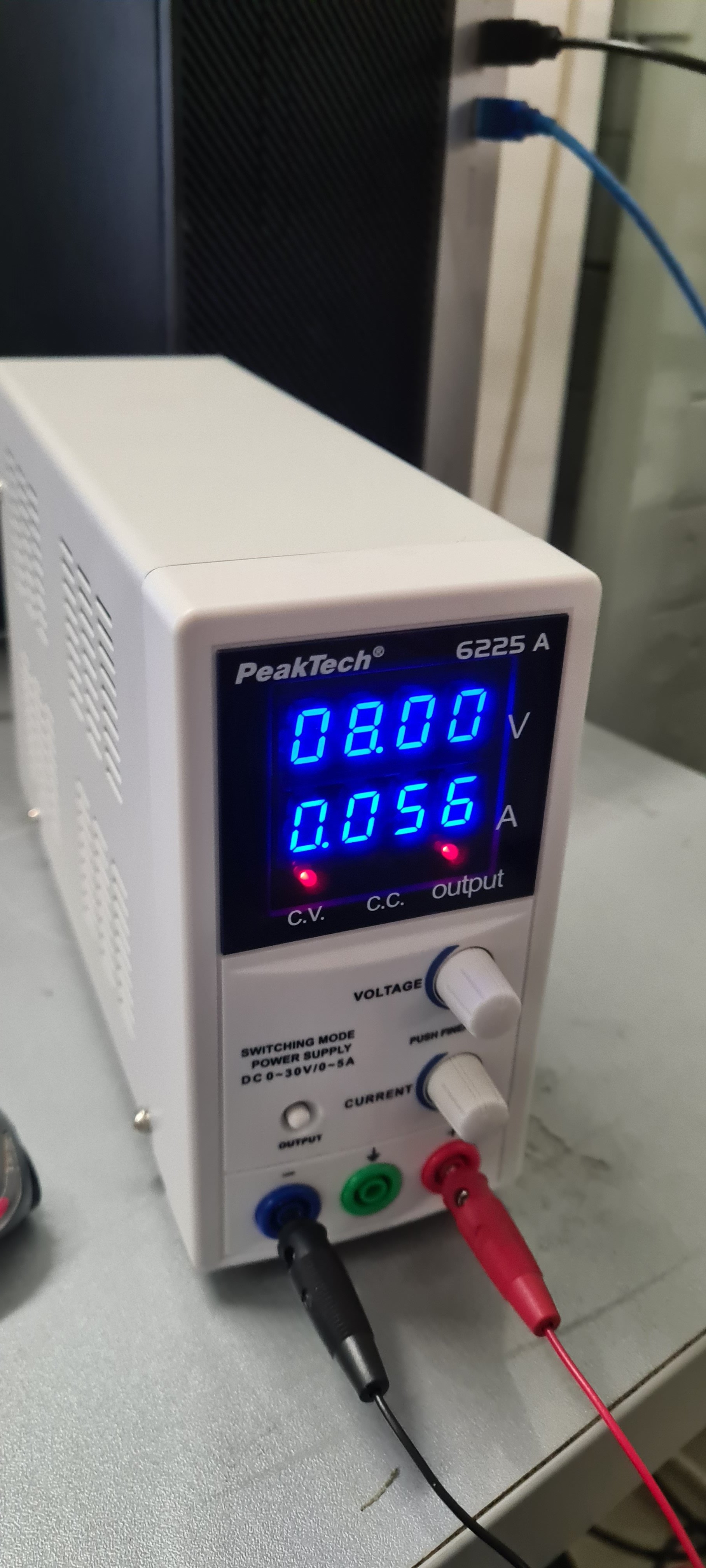 Laboratory bench power supply used to power electronic components during testing